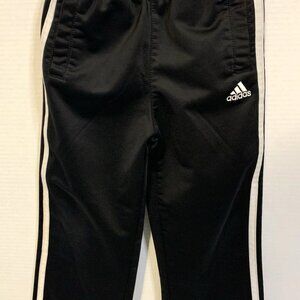 ADIDAS Size 4T Unisex Black Pull On Stretch Waist Comfy Track Pants